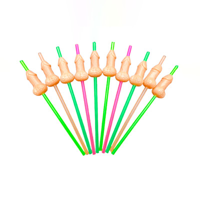 Foto 2 do produto Jogo de Canudos com Mini Pênis e Escroto - FestaChic | Disponível em 3 Cores