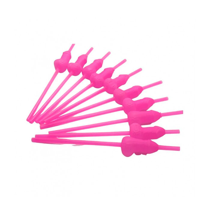 Jogo de Canudos com Mini Pênis e Escroto - FestaChic | Disponível em 3 Cores - 3