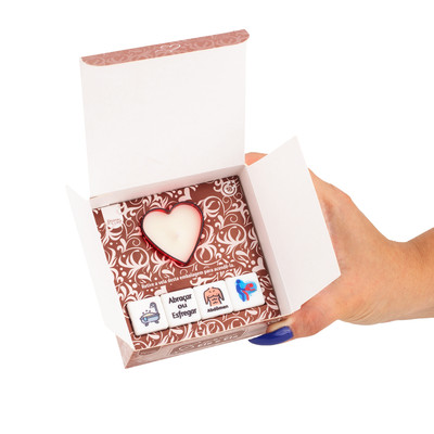 Jogo de Dados com Vela em Formato de Coração - Diversão Ao Cubo Jogo & Sedução Ele e Ela