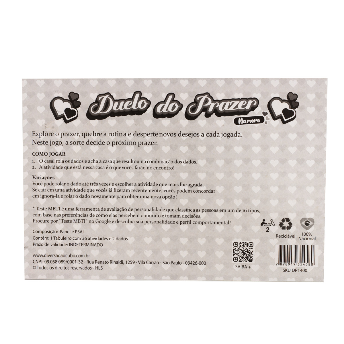 Jogo Duelo do Prazer "Namoro" - Diversão ao Cubo - 3