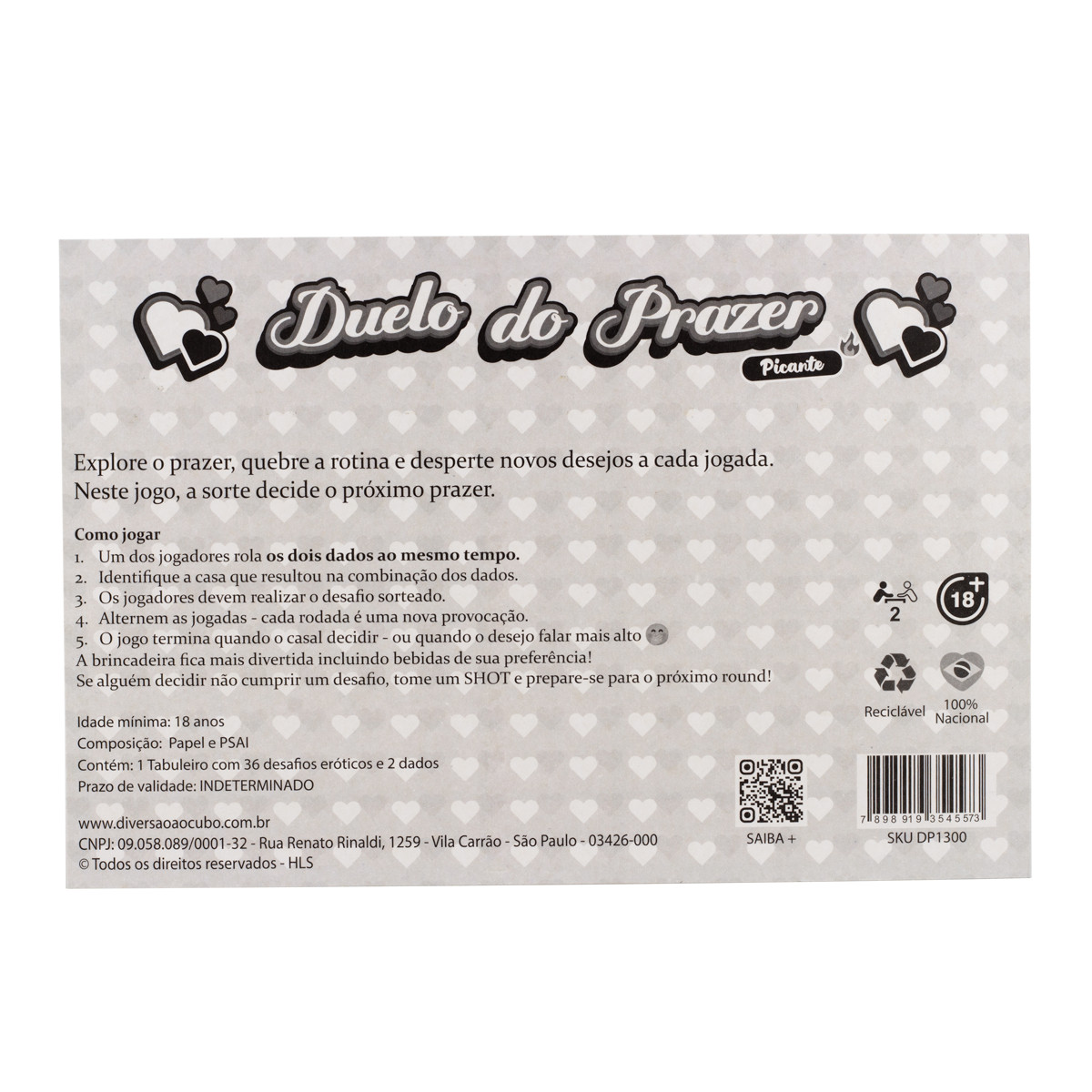 Jogo Duelo do Prazer "Picante" - Diversão ao Cubo - 3