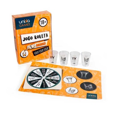 Jogo Roleta Drinks Vira! Vira! Vira! - Unika Games | 5 Itens
