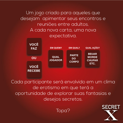 Jogo Secret X com Venda para os Olhos - Jogos Secretos