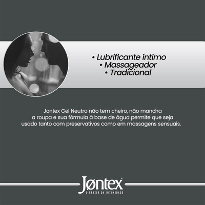 Foto 2 do produto Gel Lubrificante Íntimo Neutro à Base D'Água  - Jontex Gel | 100g