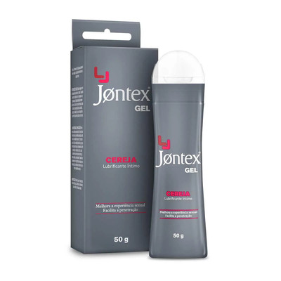 Gel Lubrificante Íntimo Beijável no Sabor de Cereja, à Base D'Água e Pode ser Usado com Preservativo - Jontex Gel | 50g