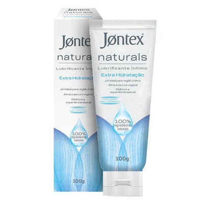 Jontex Naturals Extra Hidratação - Gel Lubrificante Íntimo à Base D'Água 100% Natural - 100 Gramas