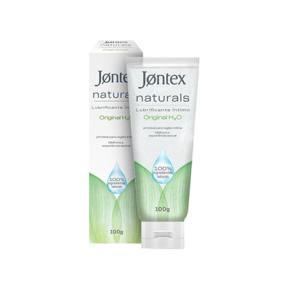 Gel Lubrificante Íntimo à Base D'Água 100% Natural - Jontex Naturals Original H2O | 100g