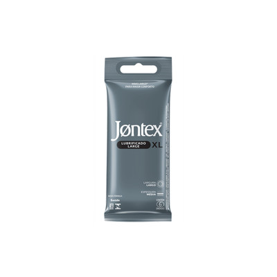 Preservativo Lubrificado mais Largo - Jontex XL Lubrificado Large | 6 unidades