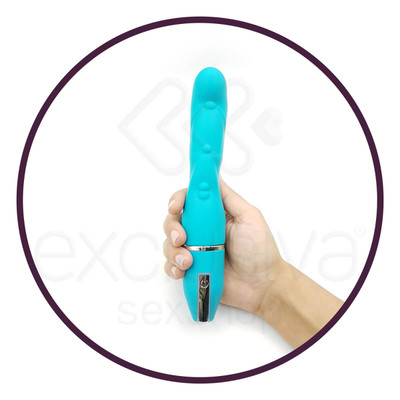 Foto 2 do produto Vibrador Estimulador de Ponto G em Silicone com 10 Modos de Vibrações - Joy Ultimate Vibration - 15 x 3,3 cm | Cor: Azul
