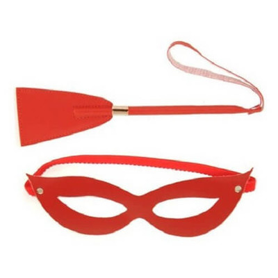 K Import - Kit Tiazinha com Máscara e Chibata | Cor: Vermelho