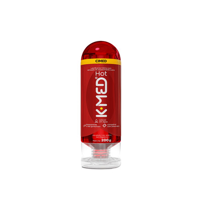 Gel Lubrificante Íntimo à Base D'Água com Sensação Suave de Aquecimento - K-Med Hot | 200 ml
