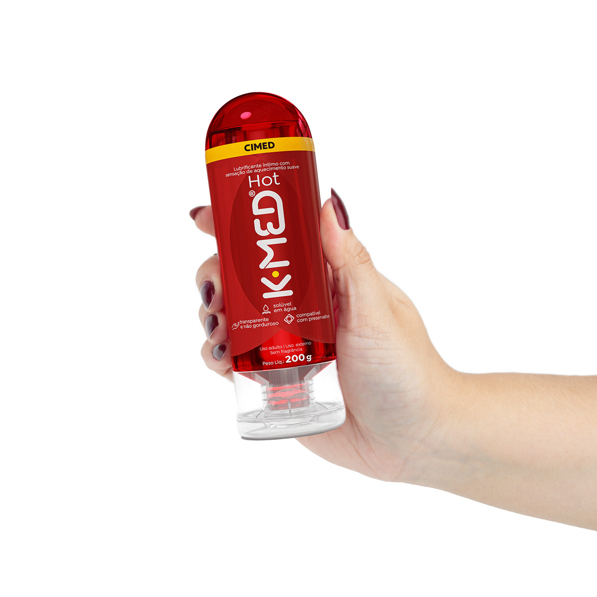 Gel Lubrificante Íntimo à Base D'Água com Sensação Suave de Aquecimento - K-Med Hot | 200 ml - 2