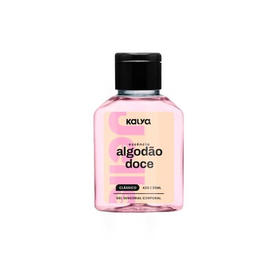 Gel Beijável para Massagem Corporal com Efeito Esquenta - Kalya Jells - 35ml | Sabor: Algodão Doce