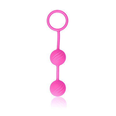 Foto 1 do produto Bolas de Peso para Pompoar em Silicone com Relevo e 2 Esferas - Kegel Ball | Disponível em 2 Cores