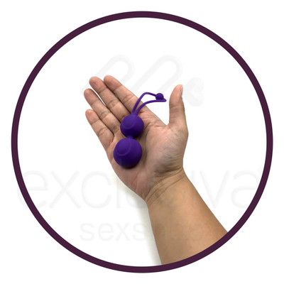 Foto 4 do produto Kit com Bolas para Pompoar em Silicone, Alça de Segurança e 5 Pesos Variáveis - Kegel Ball