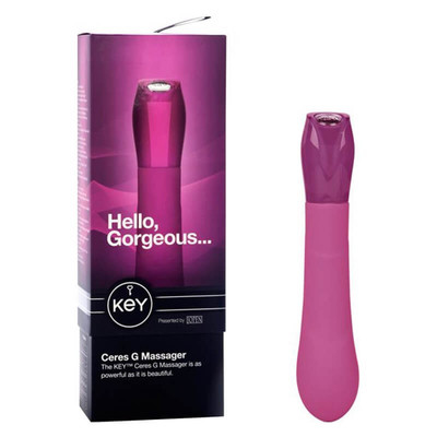 Key Ceres by Jopen - Vibrador Estimulador de Ponto G em Silicone com 7 Modos de Vibrações - 13,7 x 3,9 cm | Cor: Rosa