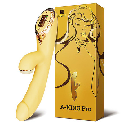 Foto 2 do produto Vibrador de Ponto G e Clitóris com Tela Led, 3 Modos de Pulsação, 9 Modos de Vibração e Aquecimento - Kiss Toy A-King Max Pro | 11,2 x 3,6 cm | Disponível em 2 Cores