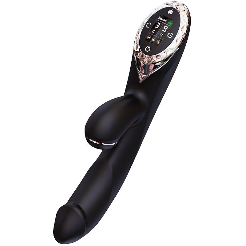 Vibrador de Ponto G e Clitóris com Tela Led, 3 Modos de Pulsação, 9 Modos de Vibração e Aquecimento - Kiss Toy A-King Max Pro | 11,2 x 3,6 cm | Disponível em 2 Cores - 9