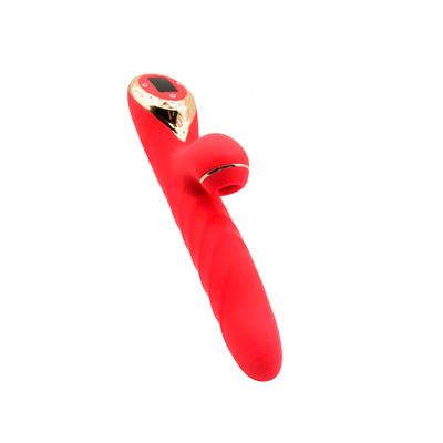 Vibrador 3 em 1 Recarregável com 9 Modos de Vibração, 3 Modos de Pulsação e Rotação - Kiss Toy A-King Max | 13 x 3,5 cm | Disponível em 2 Cores