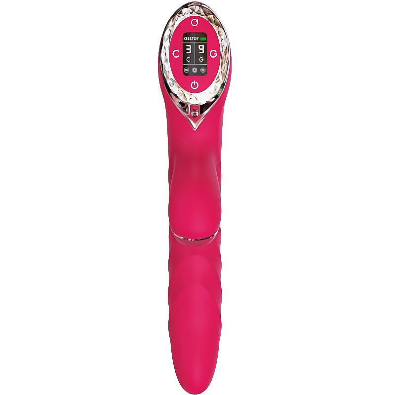 Vibrador 3 em 1 Recarregável com 9 Modos de Vibração, 3 Modos de Pulsação e Rotação - Kiss Toy A-King Max | 13 x 3,5 cm | Disponível em 2 Cores - 5