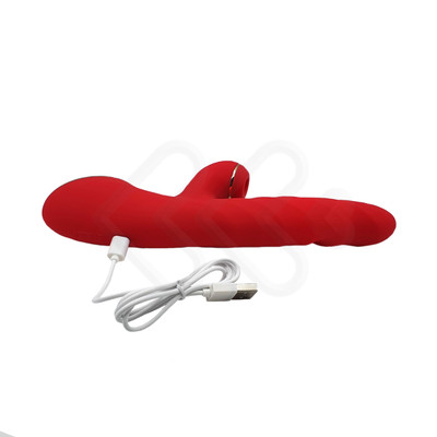 Foto 2 do produto Vibrador 3 em 1 Recarregável com 9 Modos de Vibração, 3 Modos de Pulsação e Rotação - Kiss Toy A-King Max | 13 x 3,5 cm | Disponível em 2 Cores
