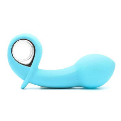 Foto 4 do produto Kisstoy Man Klein Vibrating Butt Plug - Massageador de Próstata com Inflação de Ar e 10 Modos de Vibração | Cor: Azul