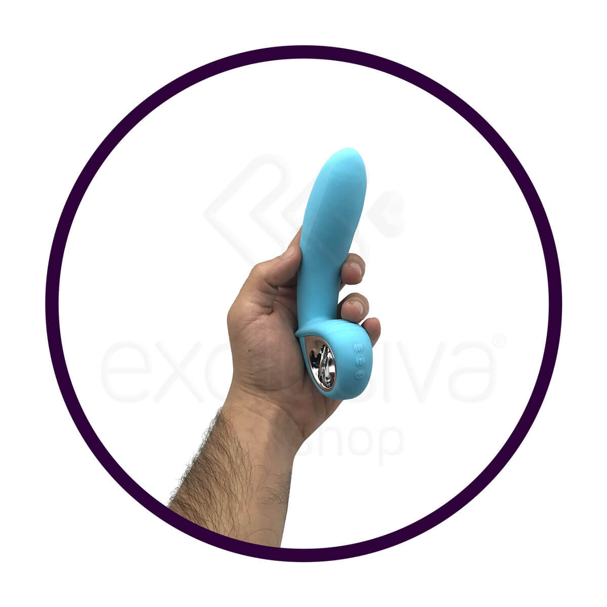 Kisstoy Man Klein Vibrating Butt Plug - Massageador de Próstata com Inflação de Ar e 10 Modos de Vibração | Cor: Azul - 2