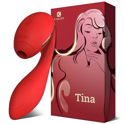 Foto 2 do produto Vibrador Estimulador de Ponto G e Clítoris com 10 Modos de Vibração e Tecnologia de Sucção em 5 Intesidades - Kistoy Tina | 19 x 5 cm