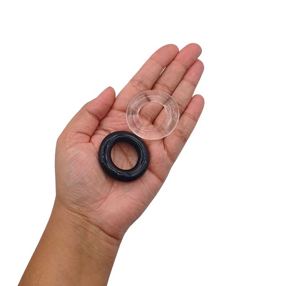 Kit com 2 Anéis Penianos Ajustáveis em Silicone - Adão & Eva Mega Ring - 4