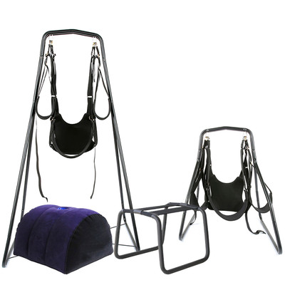 Foto 1 do produto Kit com 2 Balanços Suspensos, Cadeira Erótica e Puff Inflável para Varinha Mágica - 3R Import