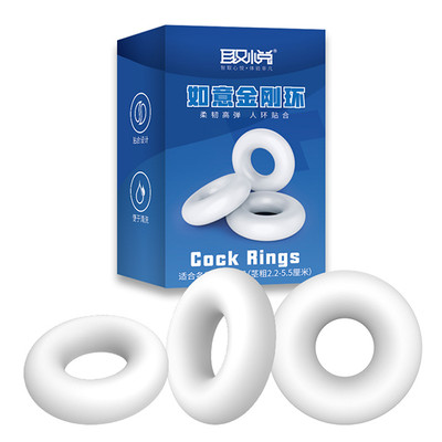 Foto 1 do produto Kit  com 3 Anéis Peniano em Silicone - Cock Rings