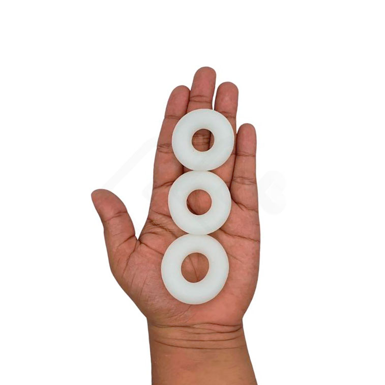 Kit  com 3 Anéis Peniano em Silicone - Cock Rings - 3
