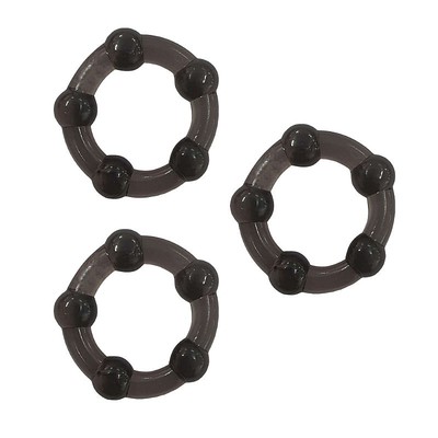 Foto 1 do produto Kit com 3 Anéis Peniano em Silicone Flexível e Resistente - SI | Disponível em 2 Cores