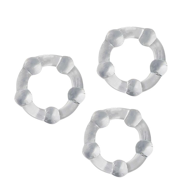 Kit com 3 Anéis Peniano em Silicone Flexível e Resistente - SI | Disponível em 2 Cores - 3