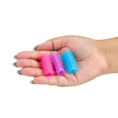 Kit com 3 Anéis Peniano em Silicone com Formato Cilíndrico e Textura Externa - Convex Stimulus