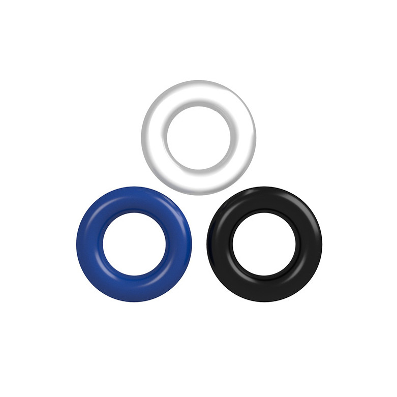 Kit com 3 Anéis Penianos Ajustáveis em Silicone - Stay Hard - 3