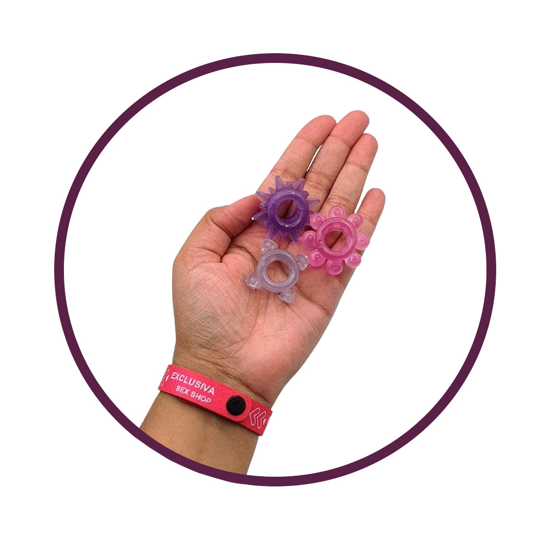 Kit com 3 Anéis Penianos em Elastômero - Mega Ring | 3,7 cm - 6