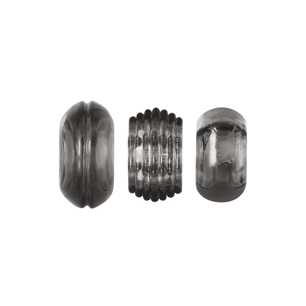 Kit com 3 Anéis Penianos em Silicone Hipoalérgico de Diferentes Formatos - Zero Tolerance Triple Thick - 4