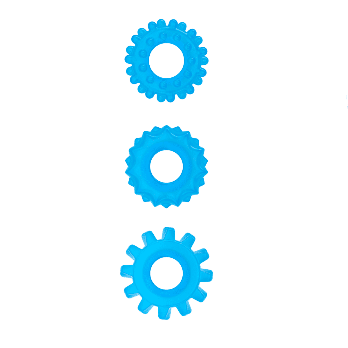 Kit com 3 Anéis Penianos em TPE em Formatos Diferenciados e Efeito Fosforescente - Lovetoy Lumino Play - 2