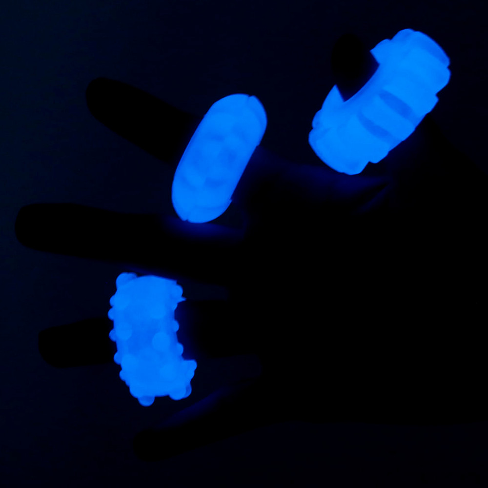 Kit com 3 Anéis Penianos em TPE em Formatos Diferenciados e Efeito Fosforescente - Lovetoy Lumino Play - 8