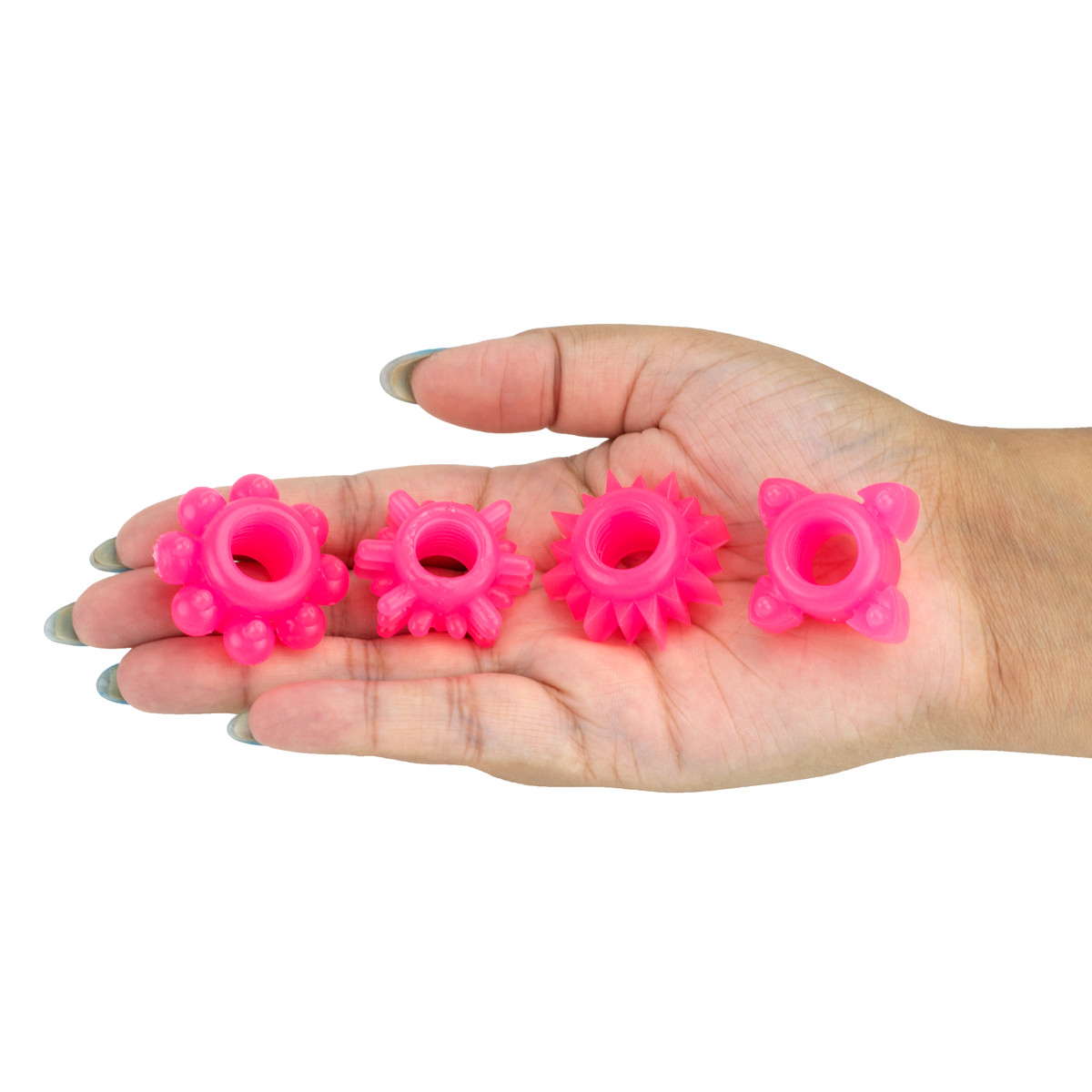 Kit com 4 Anéis Peniano em Silicone Flexível - Sun Ring - 7