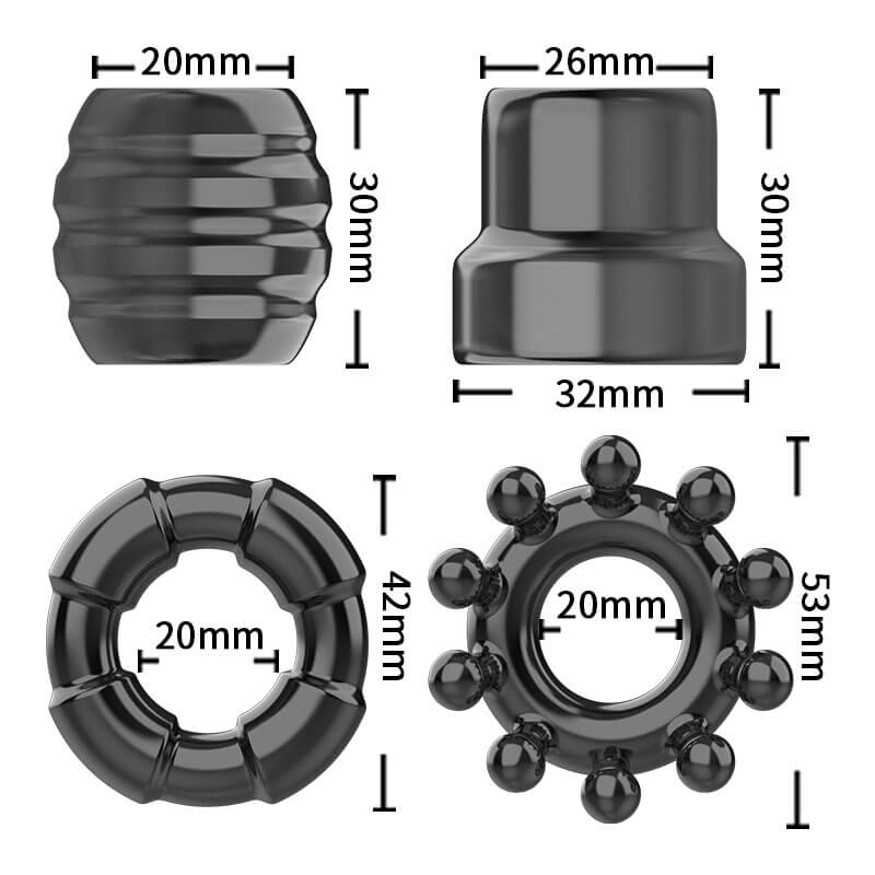 Kit com 4 Anéis Penianos em Diferentes Formatos - Cook Rings - 2