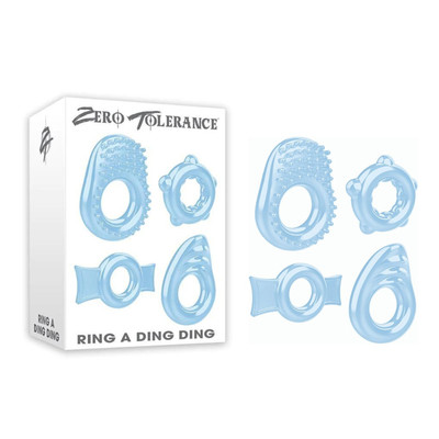 Foto 1 do produto Kit com 4 Anéis Penianos de Diferentes Formatos e Tamanhos - Zero Tolerance Ring A Ding Ding