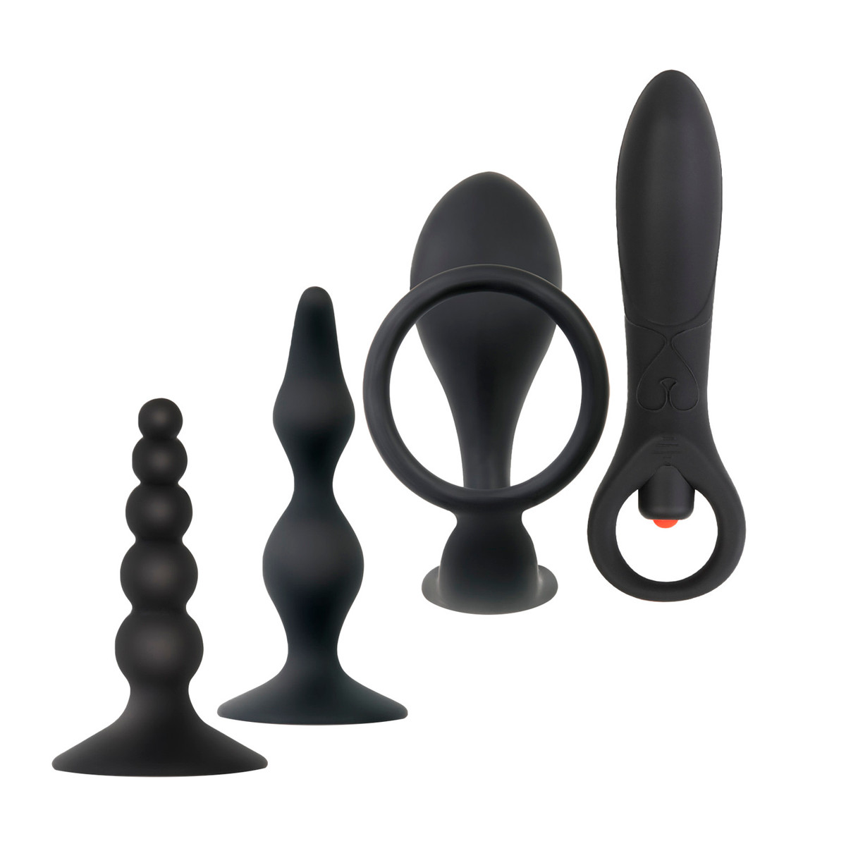 Kit com 4 Estimuladores de Próstata em Silicone com Cápsula Vibratória - Zero Tolerance Intro To Prostate Kit - 6