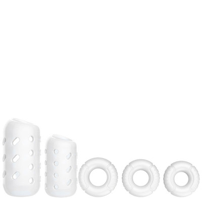 Kit com 5 Anéis Peniano, Corretora de Prepúcio de Diferentes Tamanho em TPE |Cock Rings