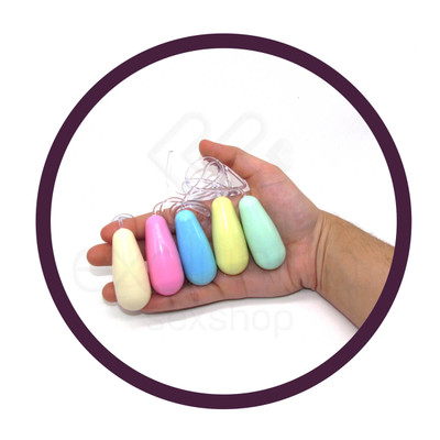 Kit com 5 Cones Para Pompoarismo com Pesos e Cores Diferentes - Sexy Fantasy | Peso de 20, 32, 45, 57 e 70 g