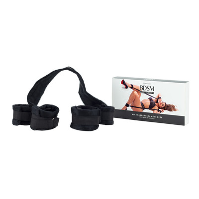 Kit Amarras para Mãos e Pés Com Apoio de Pescoço - Exclusiva Linha Sado