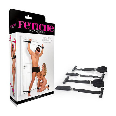 Kit Bondage com 4 Amarras para Prender na Porta - Fetiche Playgirl | Disponível em 4 Cores