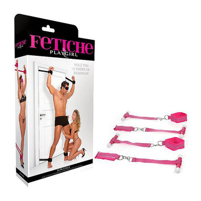 Foto 4 do produto Kit Bondage com 4 Amarras para Prender na Porta - Fetiche Playgirl | Disponível em 4 Cores