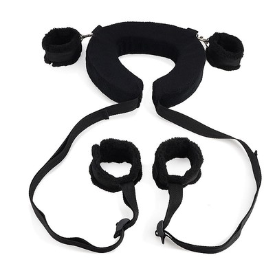 Foto 2 do produto Kit Bondage com Algemas, Apoio de Pescoço e Amarras para Tornozeleira  - SI Sado Erótico